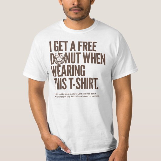 Ich erhalte einen freien Krapfen-T - Shirt (Vorderseite)