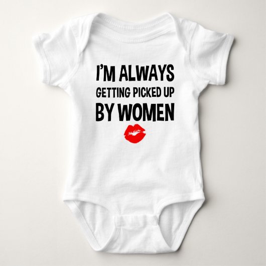 Ich erhalte immer durch Frauen-lustiges neues Baby Strampler (Vorderseite)