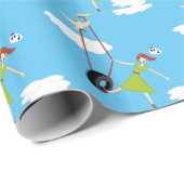 Ich erhalte mit einer wenig Hilfe von meinen Geschenkpapier (Rolleneckpunkt)