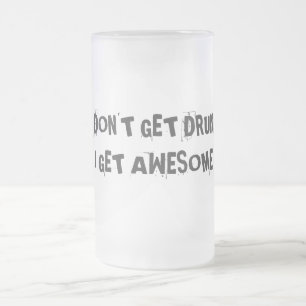 Ich erhalte nicht betrunken, ich erhalte mattglas bierglas