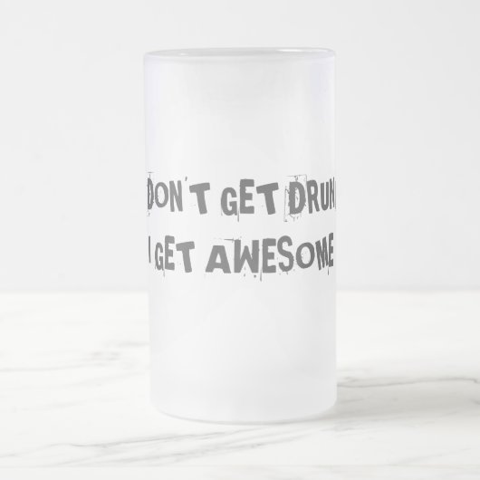 Ich erhalte nicht betrunken, ich erhalte mattglas bierglas (Mittel)