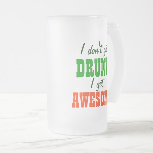 Ich erhalte nicht ich erhalte fantastisch mattglas bierglas (VorderseiteRechts)