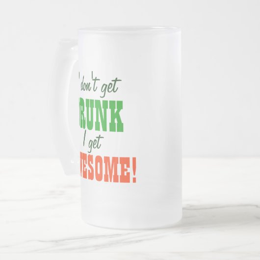 Ich erhalte nicht ich erhalte fantastisch mattglas bierglas (Vorderseite Links)