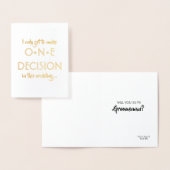 Ich erhalte nur eine Entscheidung | Funny Trauzeug Folienkarte (Anzeige)