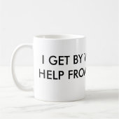 "Ich erhalte vorbei…" Zitat-Tasse Kaffeetasse (Links)