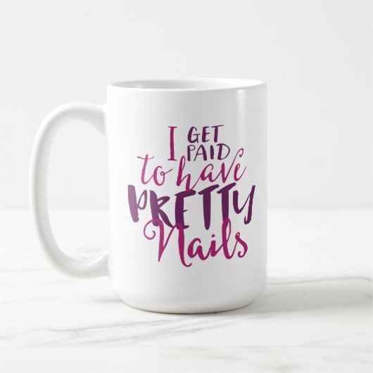 Ich erhalte zahlend, hübsche Tasse der Nagel-15oz (Links)