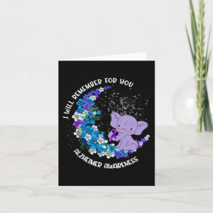 Ich erinnere mich an Alzheimer Awareness Elephant Karte