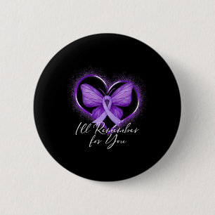 Ich erinnere mich an Alzheimer's Bewusstsein Lila Button