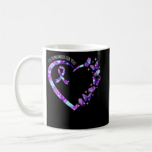 Ich erinnere mich an Alzheimer's Bewusstsein Lila Kaffeetasse