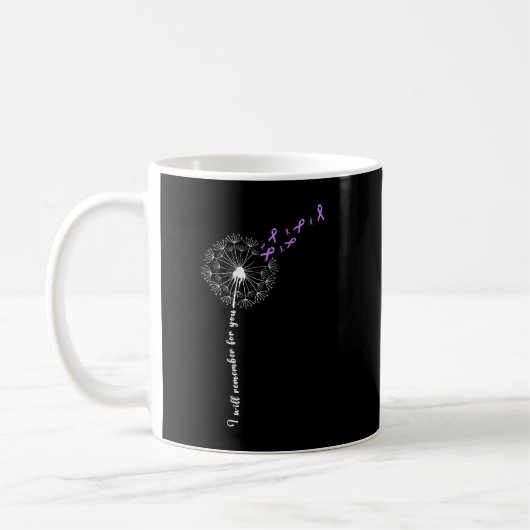 Ich erinnere mich an Dandelion Alzheimer Awaren Kaffeetasse (Links)