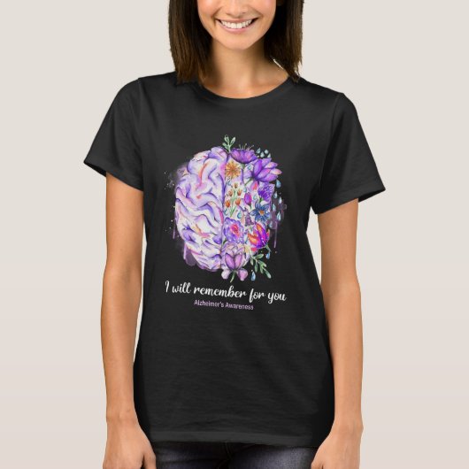 Ich erinnere mich an die Brain Alzheimer_s Auszeic T-Shirt (Vorderseite)