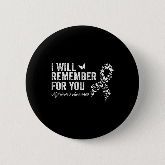 Ich erinnere mich an Heimers Awareness Dementia Button (Vorderseite)