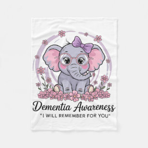 Ich erinnere mich für dich süsser Elefant Demenzbe Fleecedecke