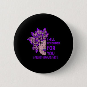 Ich erinnere mich für euch an Alzheimer-Schmetterl Button