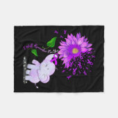 Ich erinnere mich für Sie Sonnenblume Alzheimerhei Fleecedecke (Vorderseite (Horizontal))