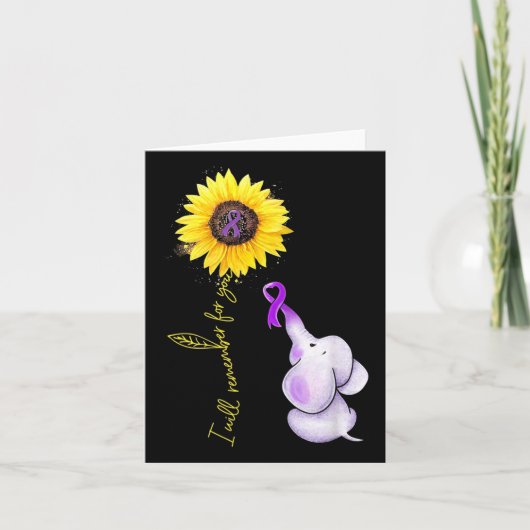 Ich erinnere mich für Sie Sonnenblume Alzheimerhei Karte (Vorderseite)