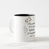 Ich erinnere mich liebevoll daran, ob es passiert  zweifarbige tasse (Vorderseite Links)