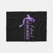 Ich erinnere mich nicht an Epilepsie-Geschenk Fleecedecke (Vorderseite (Horizontal))