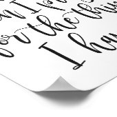 Ich erinnere mich noch, als ich für die Dinge bete Poster (Ecke)