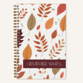 "Ich erinnere mich, wann das Personalisierte Memor Notizblock