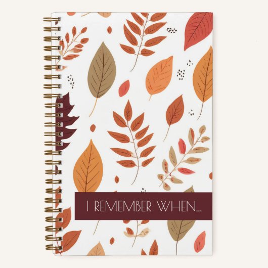 "Ich erinnere mich, wann das Personalisierte Memor Notizblock (Vorderseite)