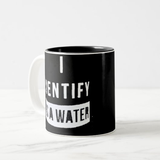 Ich erkenne als Wasser Zweifarbige Tasse (Vorderseite Links)