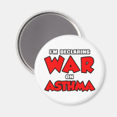Ich erkläre den Krieg gegen Asthma Magnet (Vorderseite/Rückseite)