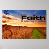 "Ich erlaube Glauben" Motivation Affirmation Poster (Vorne)