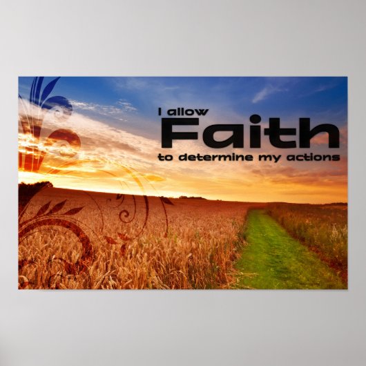 "Ich erlaube Glauben" Motivation Affirmation Poster (Vorne)