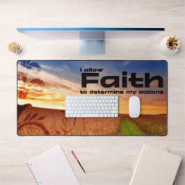 "Ich erlaube Glauben" Motivation Affirmation Schreibtischunterlage