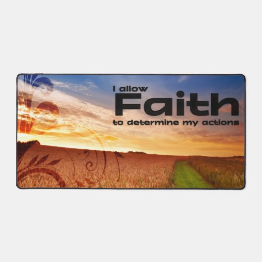 "Ich erlaube Glauben" Motivation Affirmation Schreibtischunterlage (Vorderseite)