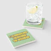 "ICH ERMUTIGE ANDEREN KINDHEIT!" Niedliches Design Steinuntersetzer (Seitenansicht)