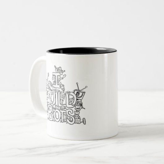 Ich errichte Bots Chatbot Kaffee-Tassenteil II Zweifarbige Tasse (Vorderseite Links)