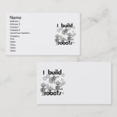 Ich errichte Roboter Visitenkarte (Vorne/Hinten)