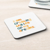 Ich erschaffe das Leben meiner Träume Getränkeuntersetzer (Linke Seite)