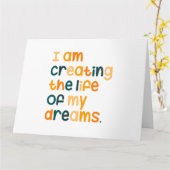 Ich erschaffe das Leben meiner Träume Karte (Gelbe Blume)