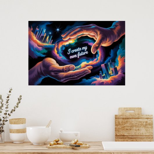 Ich erschaffe meine eigene Zukunft Poster (Küche)