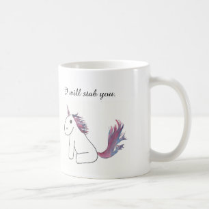 Ich ersteche Sie Unicorn-Tasse Kaffeetasse
