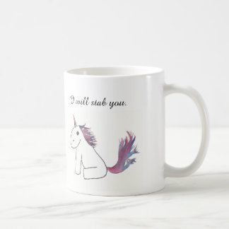 Ich ersteche Sie Unicorn-Tasse Kaffeetasse