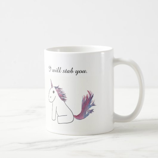 Ich ersteche Sie Unicorn-Tasse Kaffeetasse (Rechts)