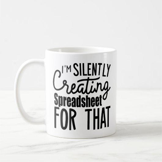 Ich erstelle dafür still und leise eine Tabelle Kaffeetasse (Links)