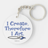 ICH ERSTELLE DAHER I ART VON Jeff Willis Art Schlüsselanhänger (Rückseite)
