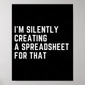 Ich erstelle leise eine Tabelle für diesen Witz Poster (Vorne)