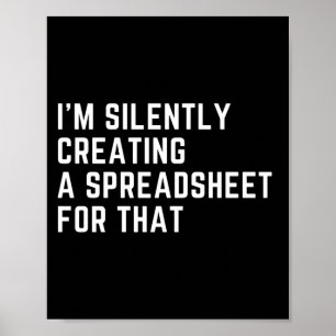 Ich erstelle leise eine Tabelle für diesen Witz Poster