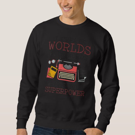 Ich erstelle Wortwelten, die das Autorenbuch schre Sweatshirt (Vorderseite)