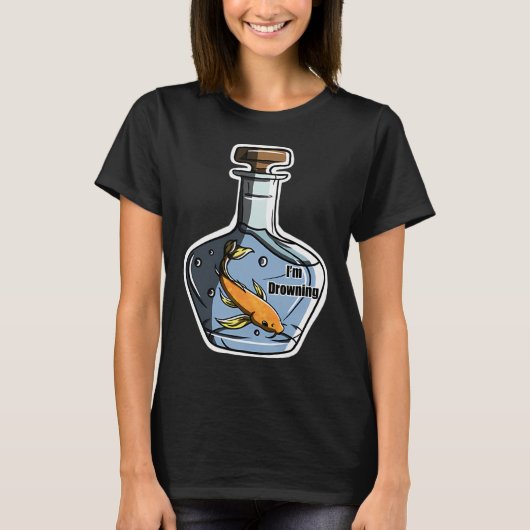 Ich ertrinke, Fisch T-Shirt (Vorderseite)