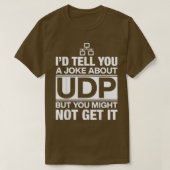 Ich erzähle Ihnen einen Witz über UDP-Programmiere T-Shirt (Design vorne)