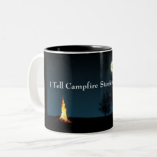 Ich erzähle Lagerfeuer Geschichten Zweifarbige Tasse