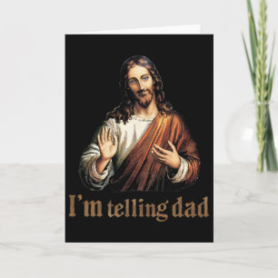 Ich erzähle Papa Jesus Lustige religiöse vintage O Karte