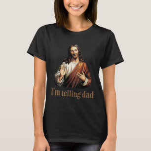 Ich erzähle Papa Jesus Lustiges Religiöses Vintage T-Shirt